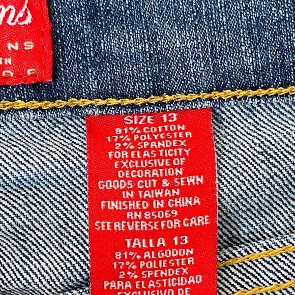 Vintage 90s‎ Y2K Paco Jeans Women's Floral Key Embroidered Size 13 Straight Leg - Picture 6 of 11